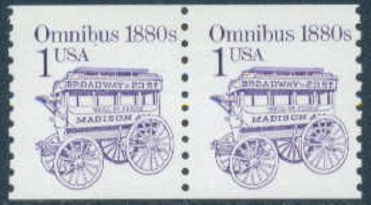 2225a Omnibus F-VF MNH coil pair (untagged)