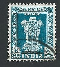 India Scott #O141 6np  Capital of Asoka Pillar (1959) used