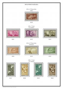 SPANISH SAHARA 1924 - 1975  PDF (DIGITAL) STAMP  ALBUM PAGES