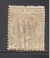 Ceylon  Sc # 63 used  (DT)