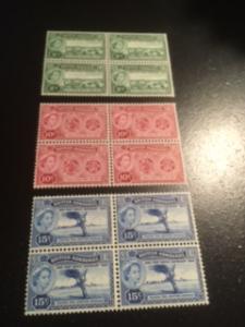 British Honduras sc 156-158 MNH block of 4