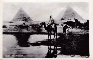 Egypt 1963 REAL PHOTO View Card Cairo-The Pyramids Censored to Michigan F/VF