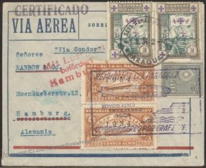 Paraguay 1934 Graf Zeppelin 7.SAF South America Flight Germany Cover 106927