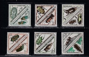 Central Africa # J1-12, Postage Due - Beetles, Triangles, Mint NH, 1/2 Cat.