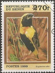 Benin 1123 - Cto - 270fr Yellow-crowned Bishop (1999) (cv $0.80)