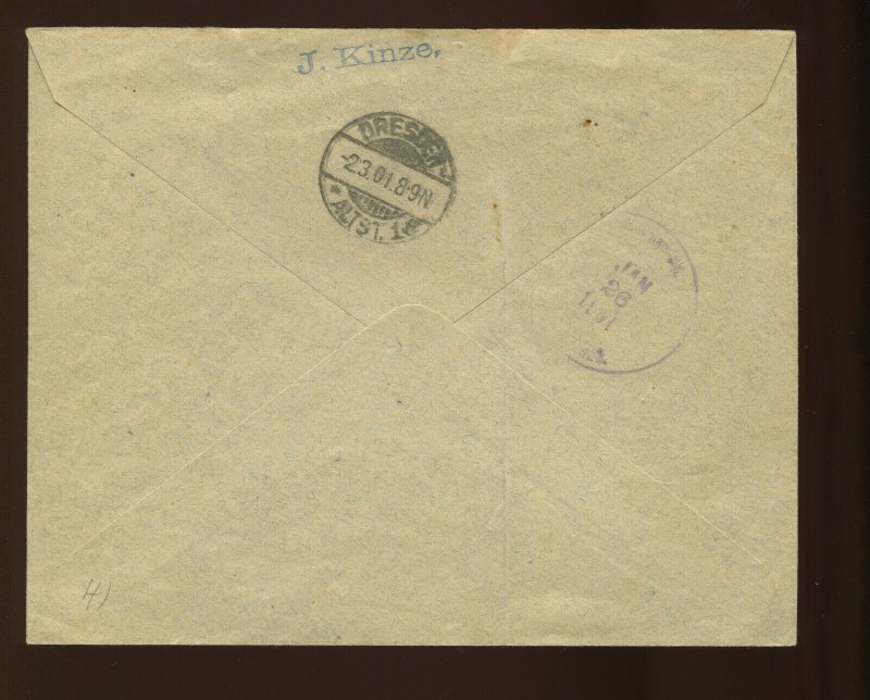 Guam Scott 1-5 & E1a Stamps on Registered Special Delivery Cover to Germany