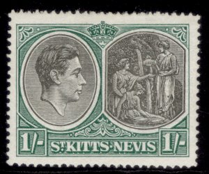 ST KITTS-NEVIS GVI SG75ba, 1s BREAK in VALUE TABLET, M MINT. Cat £150.