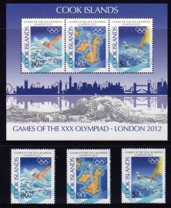 Australia COOK Is 2012 OLYMPICS in London - mint **NH** cv$18.00