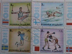 ​FUJEIRA-1972 OLYMPIC GAMES MUNCHUNE'72   CTO FULL SET SHEET-VF  CTO FULL SET