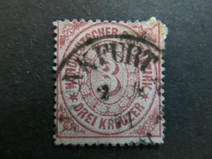 A4P15F121 German States North German Confederation 1869-71 3kr used-