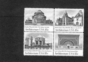 1928-1931 Architecture USA, MNH blk/4