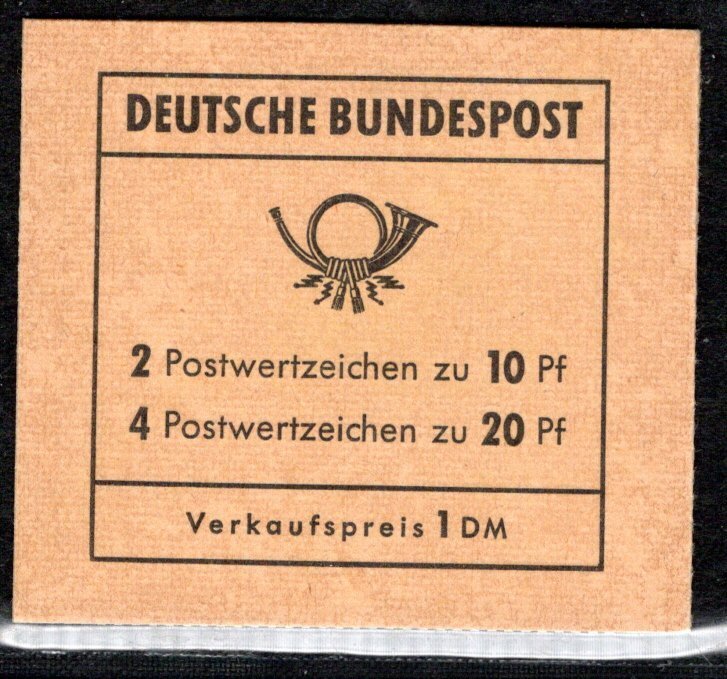 Germany Bund Scott # 952c, mint nh, cpl stamp booklet, Mi # MH13b