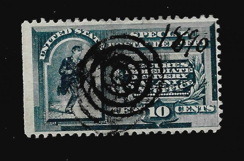  US 1888 Sc# E 2  10 c Special Delivery USED NSE H  Target Cancel- Dated