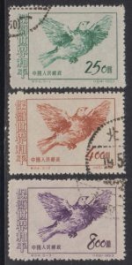 China PRC 1953 C24 Defend World Peace Series III Stamps Set of 3 Fine Used