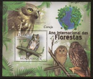 MOZAMBIQUE 2011 OWLS M/S MNH