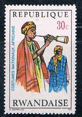 Rwanda 344 Unused Musician with flute (R0378)+