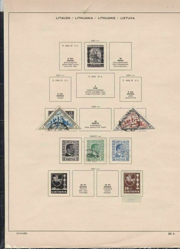 lithuania stamps page ref 18179