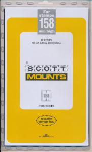 Prinz Scott Stamp Mount 158/265 mm - BLACK (Pack of 10)(158x265 158mm) STRIP 959