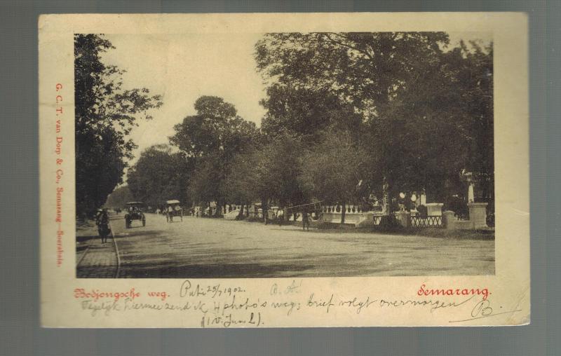 1902 Pati Netherlands Indies RPPC Postcard Cover to Olst Street View
