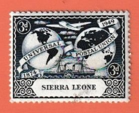 SIERRA LEONE SCOTT#191 1949 3d U.P.U. - USED