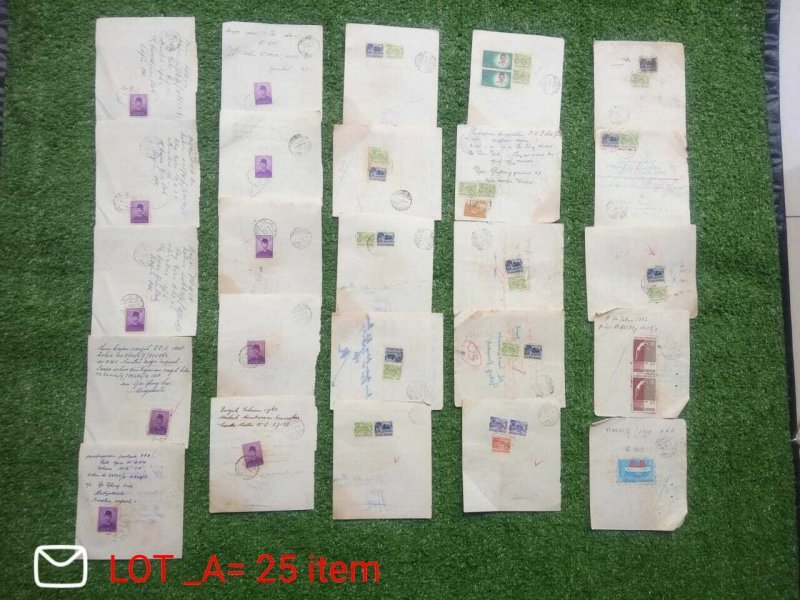 Indonesia Stamp/cover; Soekarno 1963 Giro Post Receipts Tjek Lot of 25 item- A