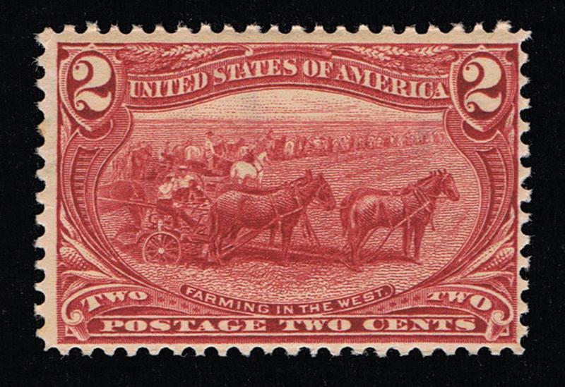 GENUINE SCOTT #286 MINT OG NH 1898 TRANS MISS ISSUE 2¢ COPPER RED ESTATE #3890