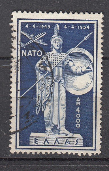 J26466 1954 greece hv of set used #c73 design