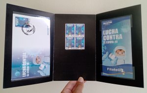 Peru Pandemic FDC , Block and Bulletin in Album