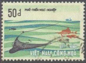 VIET NAM-SOUTH 410 USED 1972 50pi FISHING INDUSTRY