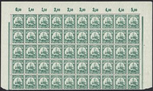 CAROLINE ISLANDS 1915 YACHT 5PF WMK LOZENGES STAMPS MNH ** BLOCK