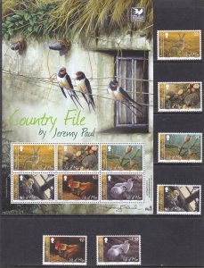 Isle of Man, Fauna, Birds, Animals, Country File MNH / 2009