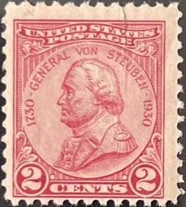 Scott #689 1930 2¢ General von Steuben MNH OG tear