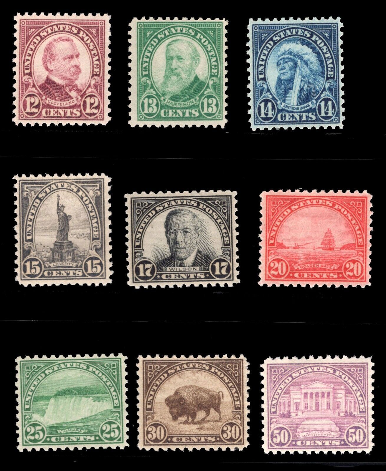 Old US Stamps, 1925-32 Mixed Collection of Mint Stamps Scott #619-719,  H/NH, Original Gum/No Gum, CV: 132.50