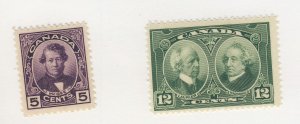 2x Canada Stamps #146-5c MH VF #147-12c MH F/VF Guide Value = $17.50