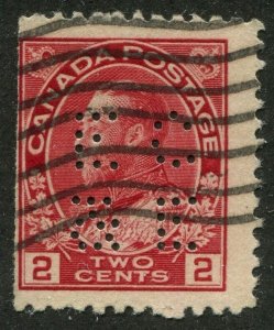 Canada #106 Used Admiral EC/&E Perfin E6