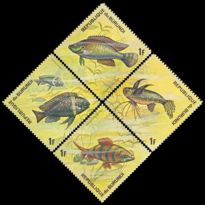 Burundi 1974 Sc 449a-d Fish CV $3.20