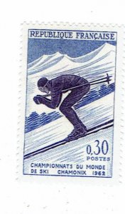 FRANCE SCOTT#1019 1962 WORLD SKI CHAMPIONSHIPS - MH