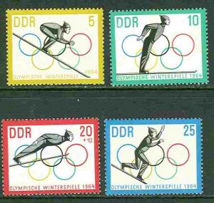 Germany-DDR # 680-82,B111  Winter Olympics   (4) Mint NH