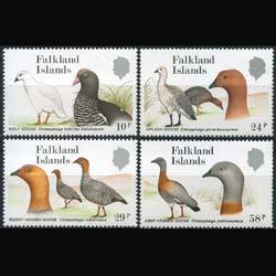 FALKLAND IS. 1988 - Scott# 477-80 Birds Set of 4 NH one short perf.
