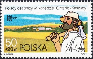 Poland 1987 MNH Stamps Scott B145 Polish Immigration to Canada Ontario