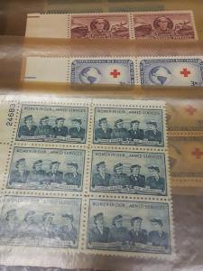 10 MNH 3c USA Plate Blocks Of 6