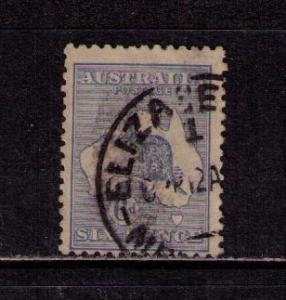 AUSTRALIA 1915 Sc# 48 USED VGF Kangaroo and Map WMK 10 Die 2