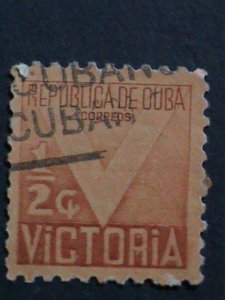 ​CUBA-1942 SC#RA5-6  79 YEARS OLD-VICTORY STAMPS USED SET-WE SHIP TO WORLDWIDE