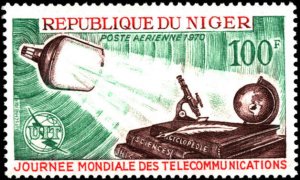 Niger #C128, Complete Set, 1970, Televisions,  Intl. Telecommunication Union,...