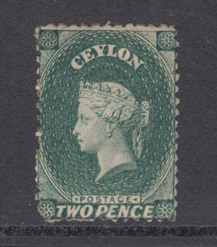 Ceylon SG 50bw MLH. 1864 2p Queen Victoria, inverted watermark  