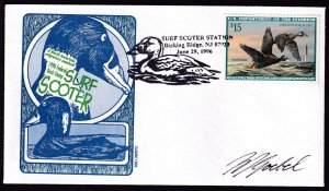 1993 Federal Duck Stamp Sc RW63 $15 FDC Gamm cachet, artist signed (P2