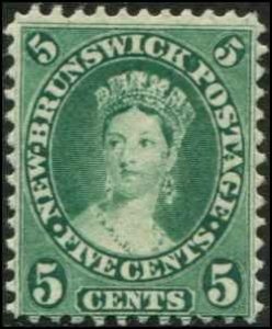 Canada - New Brunswick SC# 8 Queen Victoria 5c mint no gum