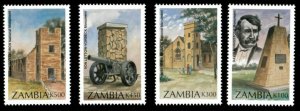 Zambia 1995 - Zambian National Monuments - Set of 4v - Scott 650-53 - MNH