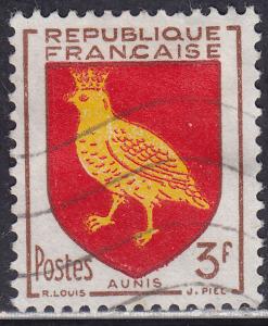 France 738 Arms of Aunis 3Fr 1954