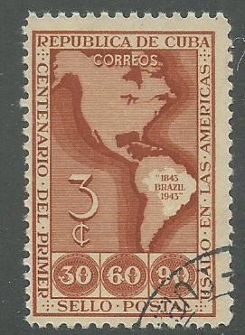 1944 Cuba Scott Catalog Number 393 Used